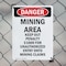 Signmission Portrait Mining Area Keep Out Danger Sign, Plastic, 7in W x 10in L, 2PK OS-2PACK-DS-P-710-V-1888 - alternate 7